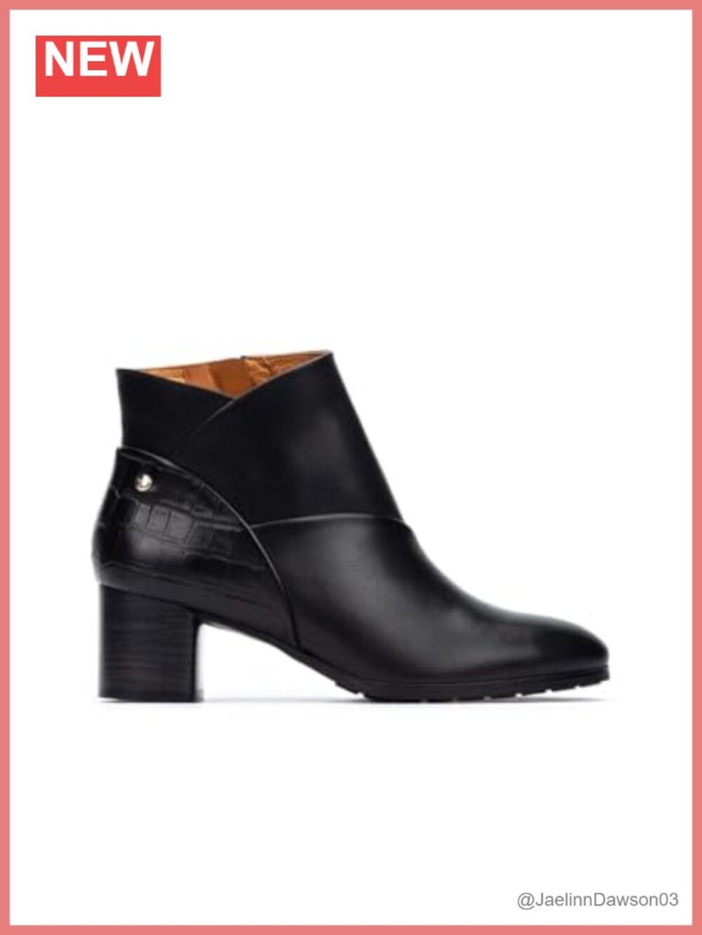 Leather Heeled Ankle Boots with Zipper Closure - Comfortable Casual Women's